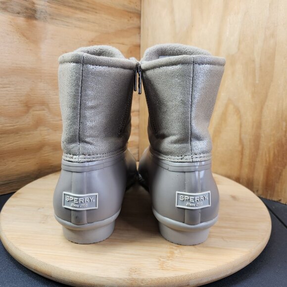 Sperry Womens Saltwater Shimmer Duck Rain Boots - Picture 5 of 10